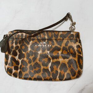 Coach Leopard Print Wristlet